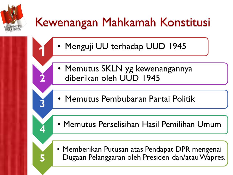 Apakah tujuan kewenangan mk