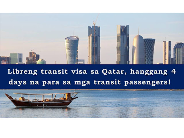 QATAR OFFERS FREE VISA TO ALL TRANSIT PASSENGERS To step up the promotion of Qatar as a world-class stop-over destination, the Qatar Tourism Authority (QTA) has declared a revised, free tourism visa scheme for all passenger transiting through the capital, Doha.