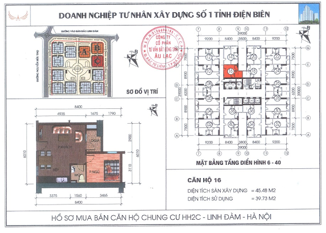 thiết kế căn hộ 16 HH2C Linh Đàm