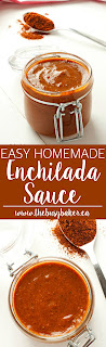 This Easy Homemade Enchilada Sauce is so easy to make with basic pantry staples! Recipe by www.thebusybaker.ca