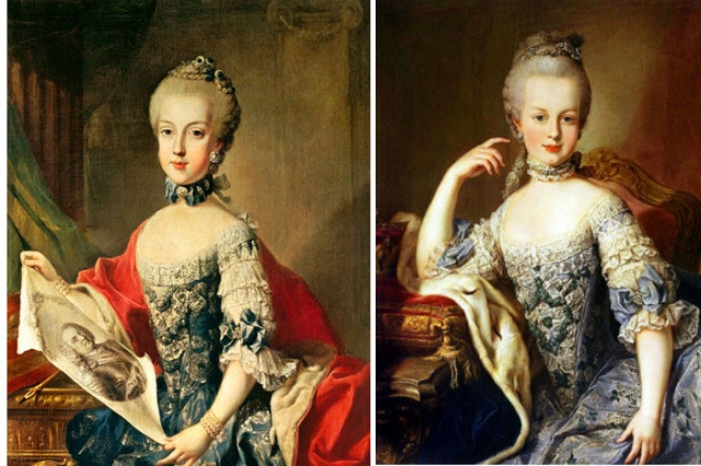 Слева: Мария-Каролина, самая отважная из дочерей Марии-Терезии. Вышла замуж за Фердинанда