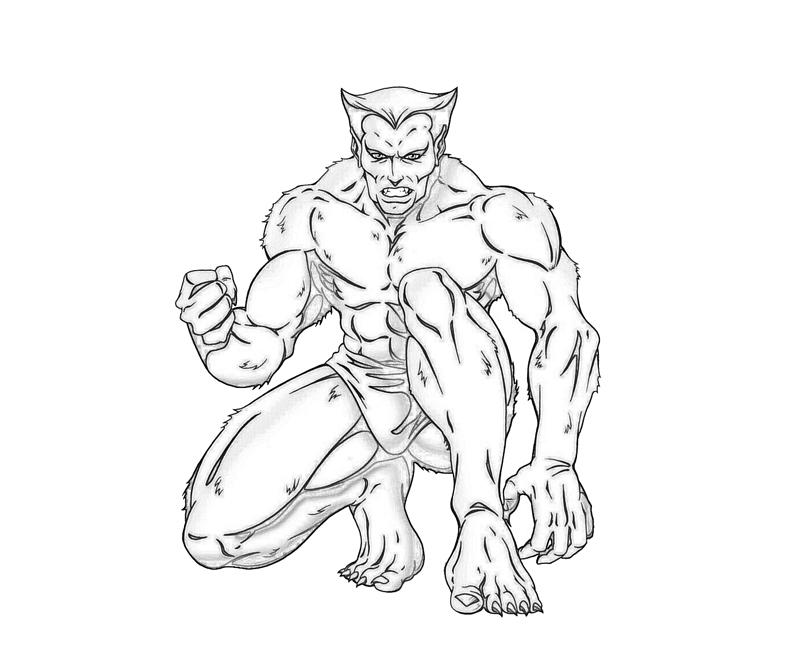 Beast X Men Beast Character Coloring Pages title=