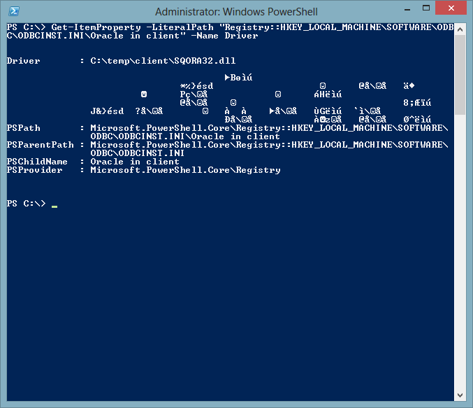 PowerShell Get-ItemProperty cmdlet returns garbled registry values with artifacts, regedit shows ellipses ( Powershell Get-Itemproperty Cmdlet Returns Garbled Registry Values With Artifacts, Regedit Shows Ellipses (