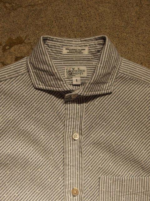 FWK by Engineered Garments "Spread Collar Shirt in Blue Stripe Dobby Oxford" Fall/Winter 2014 SUNRISE MARKET