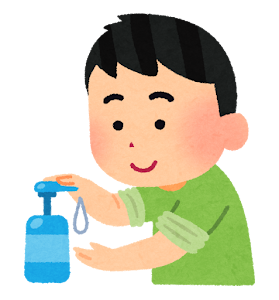 手洗いのイラスト(石鹸をつける)