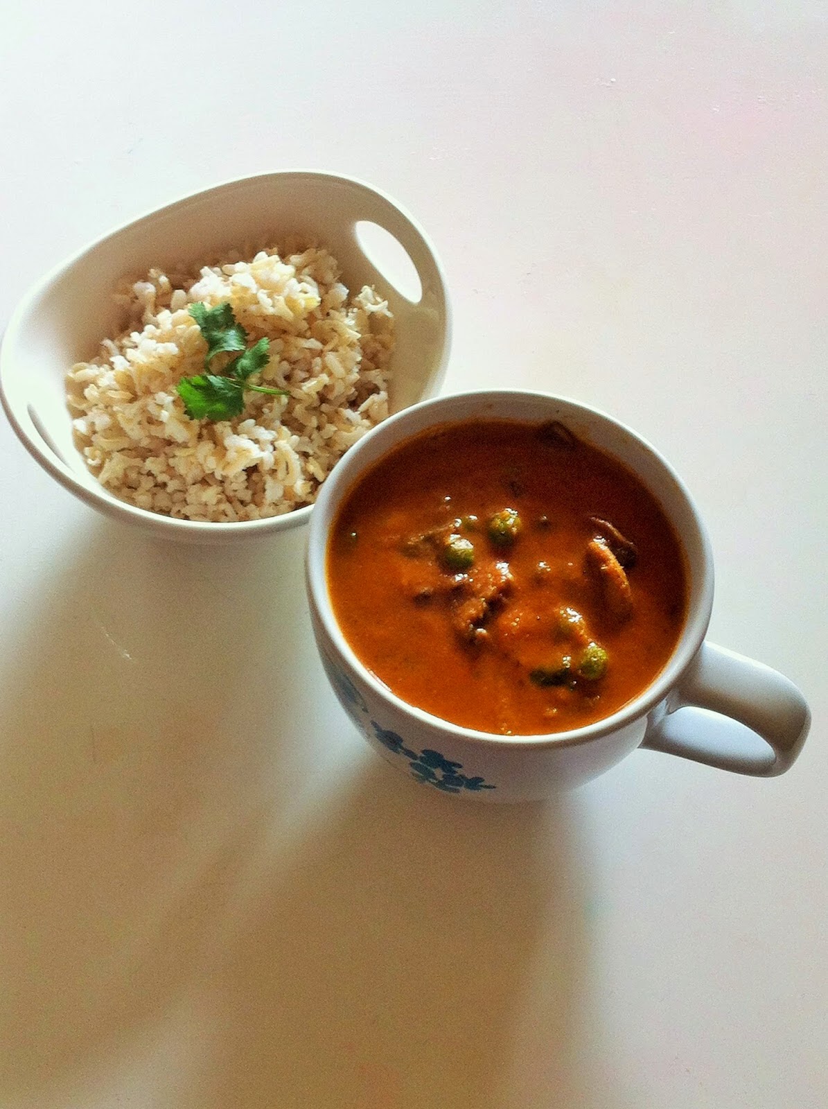 Gita's Kitchen A blog for Indian diabetic recipes and healthy recipes Mushroom and Peas Curry