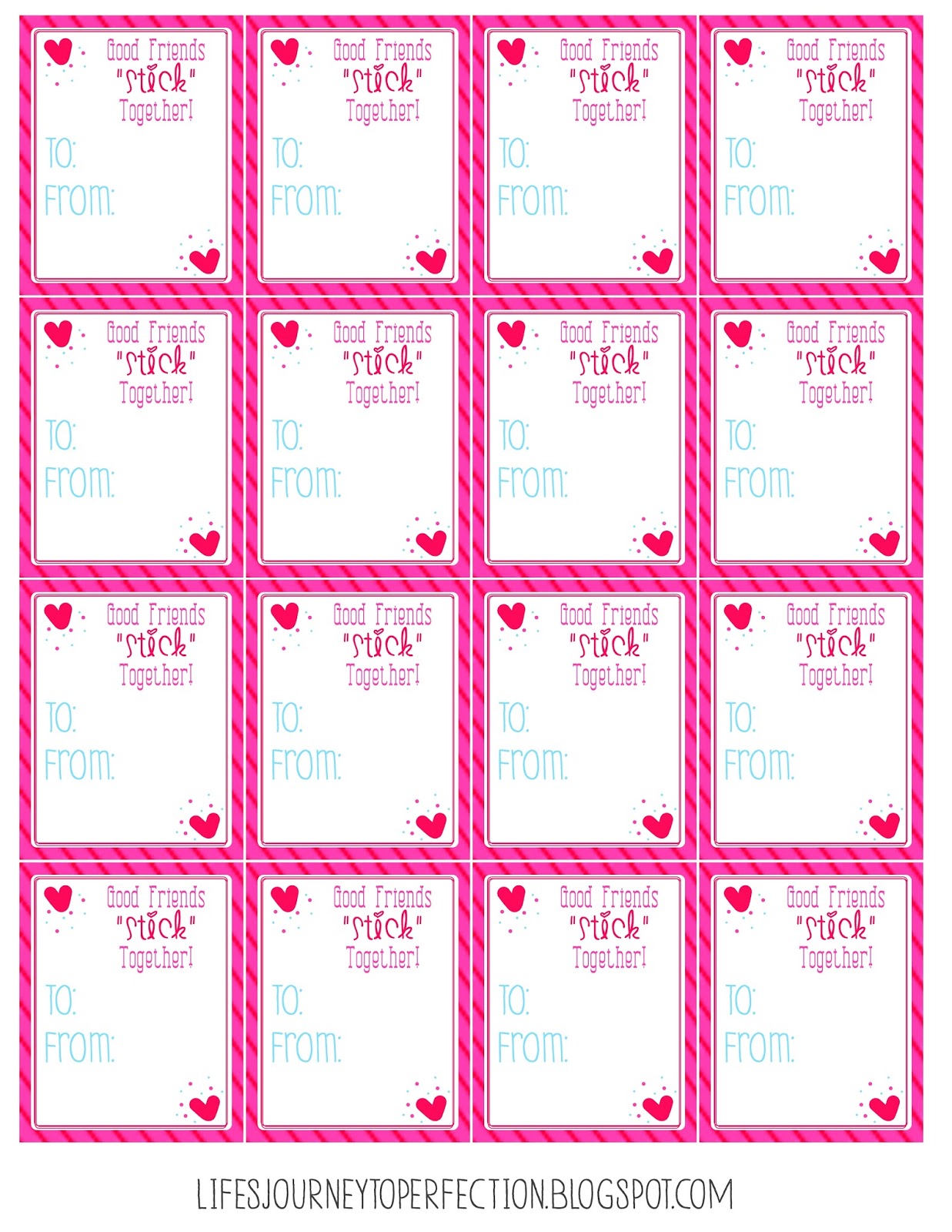 Valentine&rsquo;s Day gift tags from Life&rsquo;s Journey To Perfection