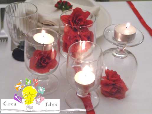 Candele san valentino - decorazioni tavola