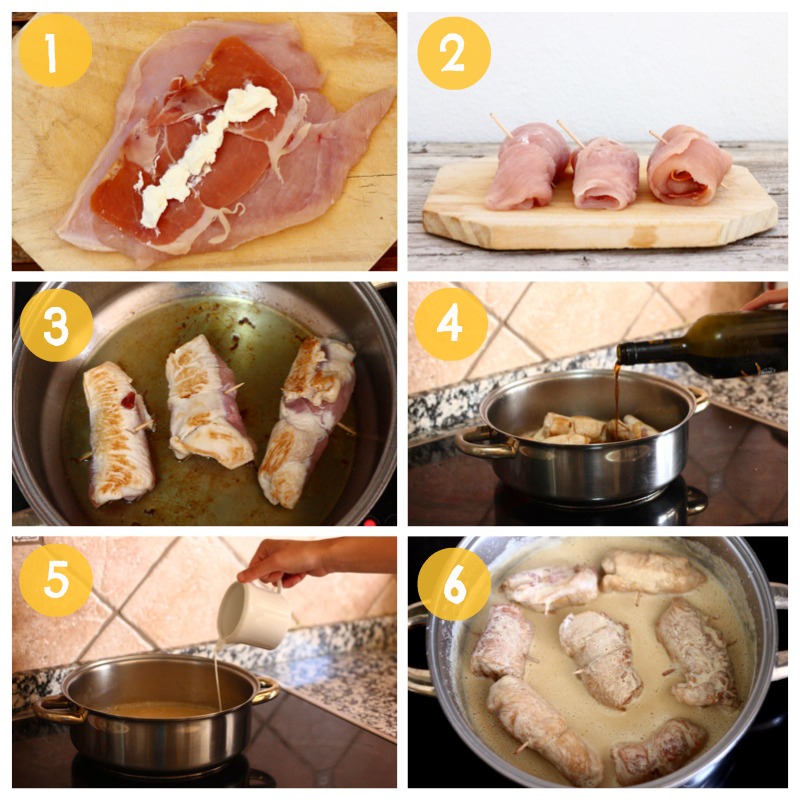 Foto: Como hacer paso a paso receta de rollitos de pavo con jamon y queso