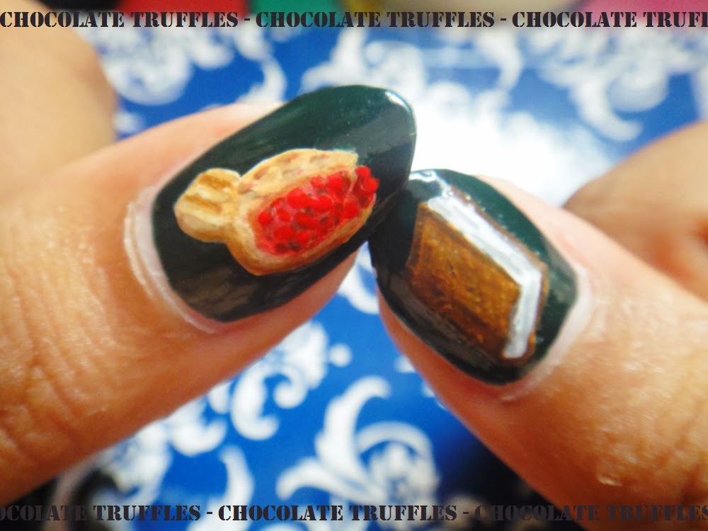 Chocolate Truffle Nails Supernatural Sam and Dean Winchester Nails