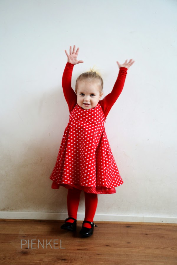 Red Secret Garden Dress, sewn by Pienkel