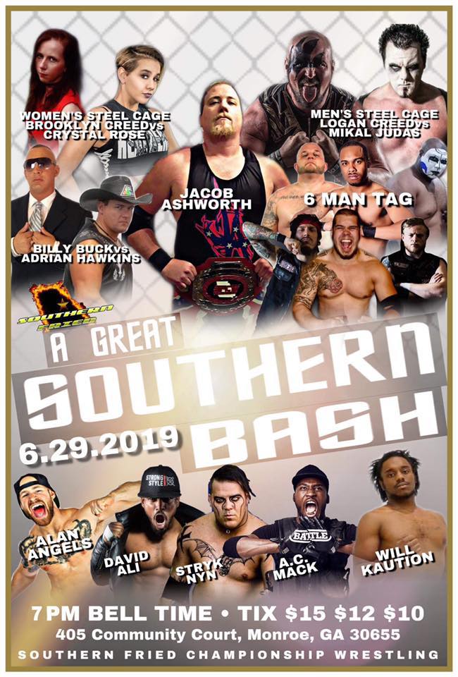 Southern Fried Championship Wrestling in Monroe on June 29