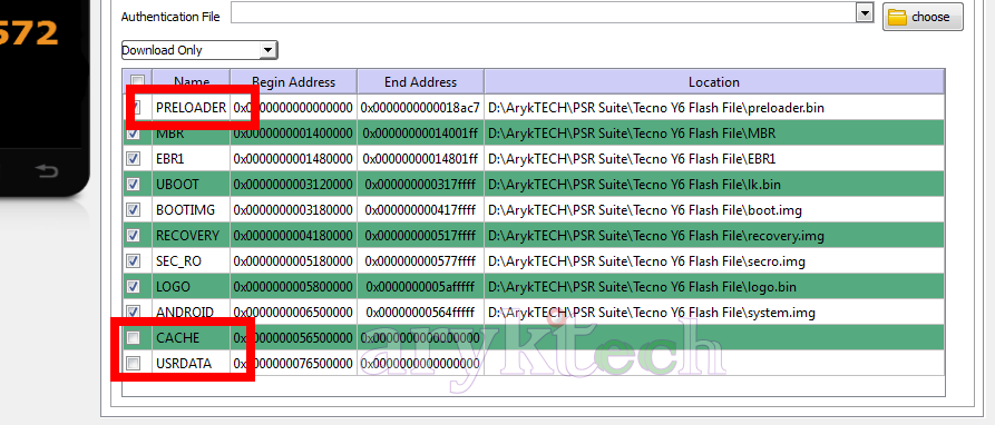 Tecno A7S Stock Firmware Flash Guide -Step 7