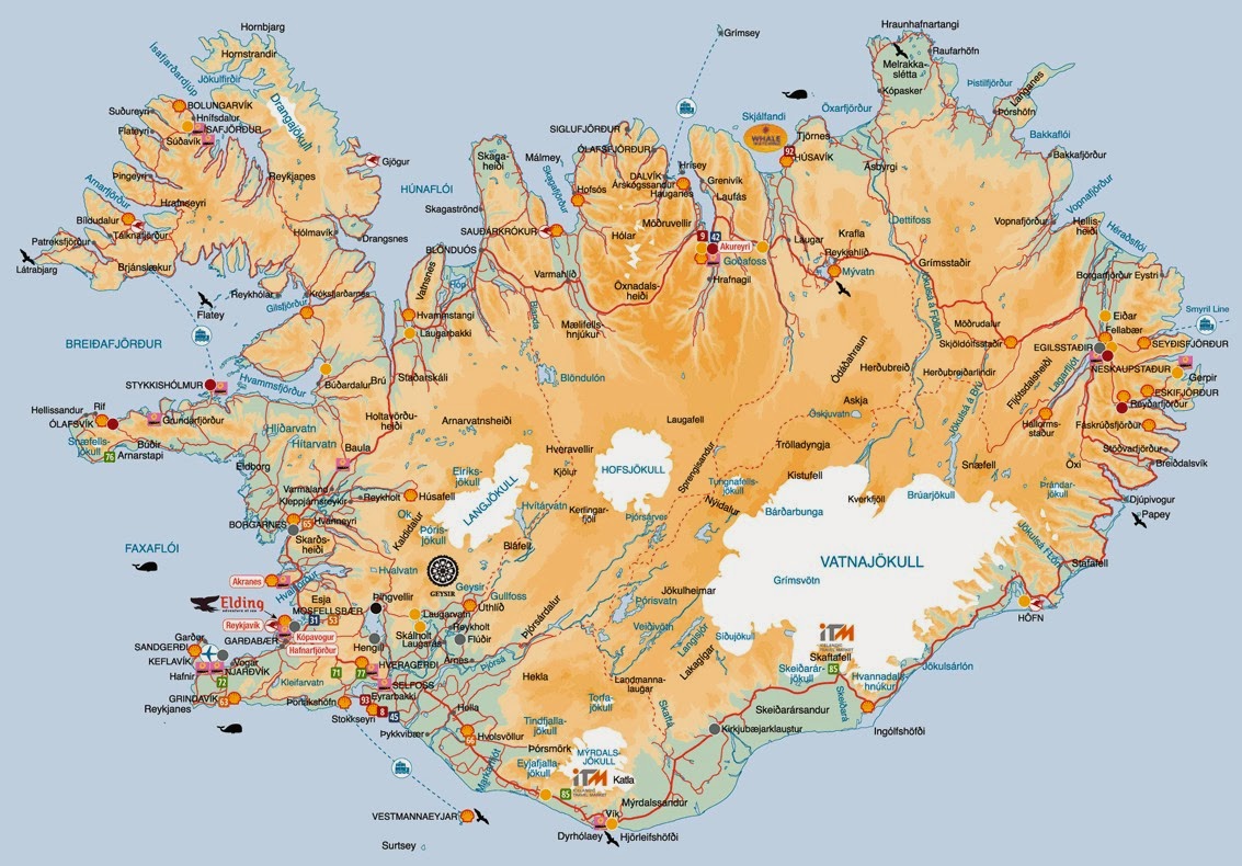 Iceland Map.