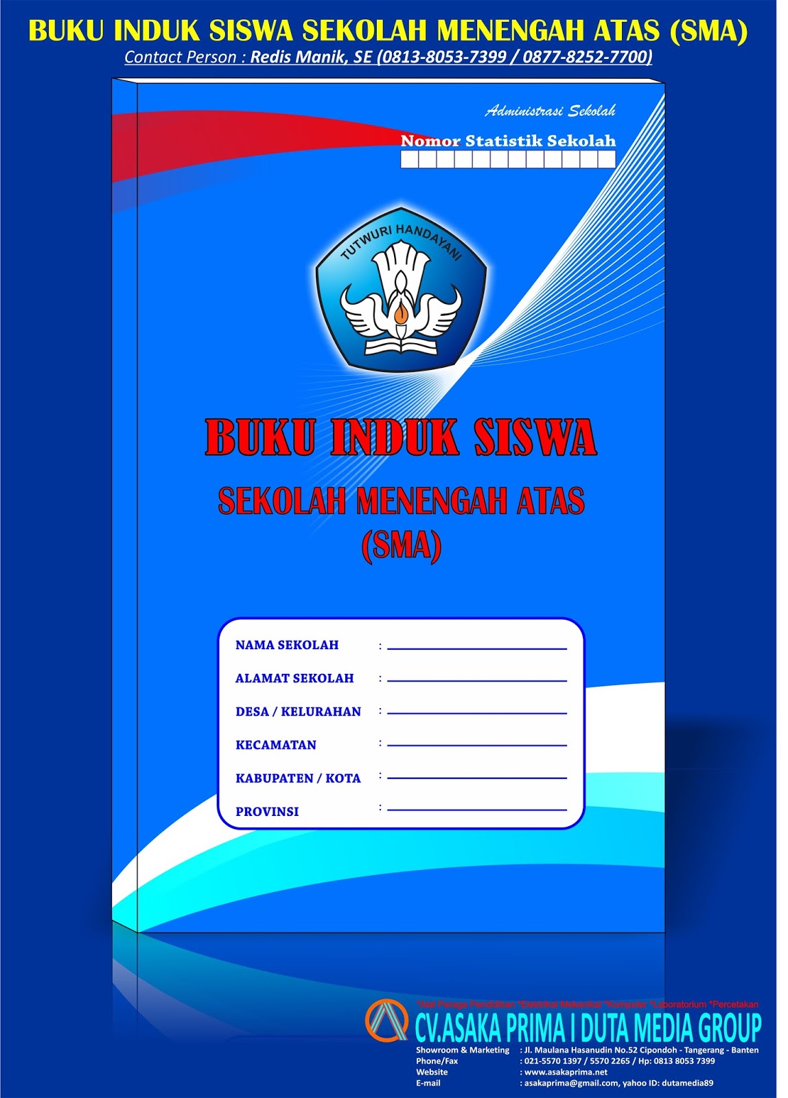 DAFTAR HARGA BUKU ADMINISTRASI SEKOLAH PAUD TK SD SMP SMA