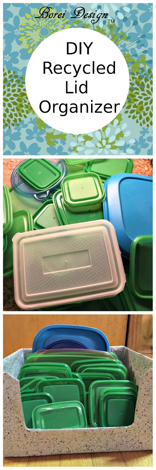 Freebie DIY Organizer for Plastic Food Storage Container Lids