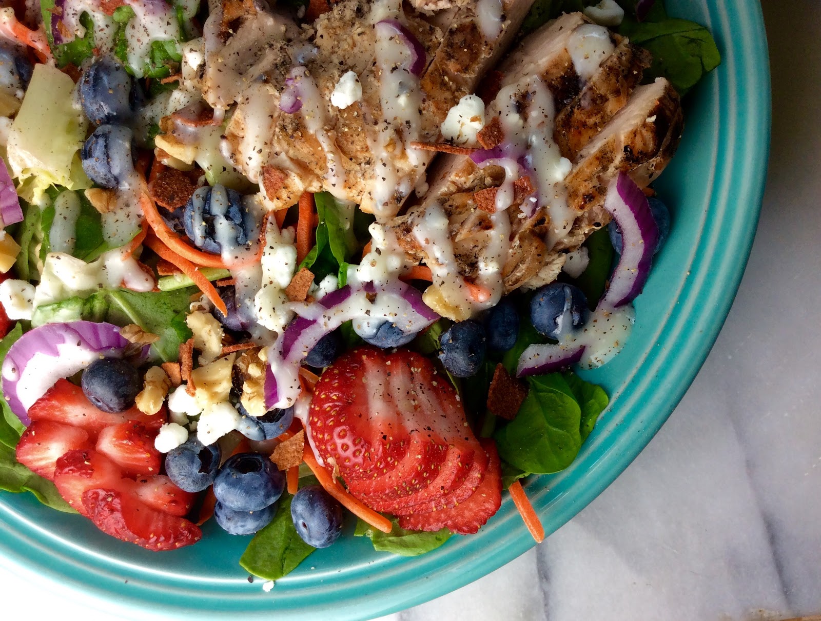 Food Fitness by Paige Blue Cheese Berry Chicken Salad