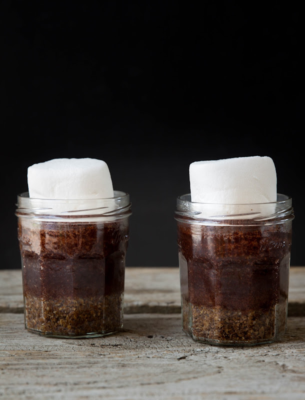 Milk and Honey Chocolate Fudge Toasted Marshmallow Pots