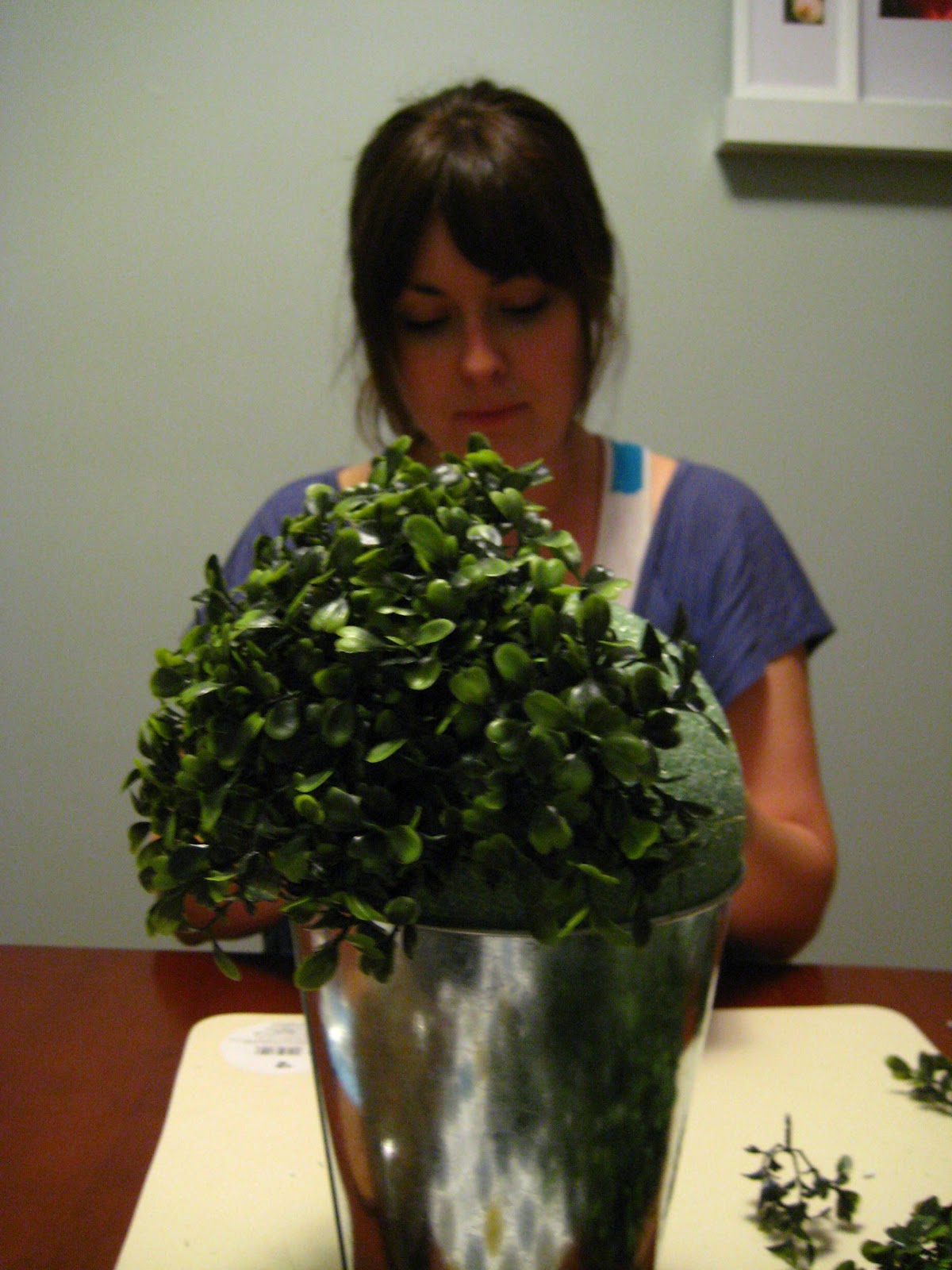 The Secret Life of a Scientist's Wife DIY Faux Boxwood Topiary