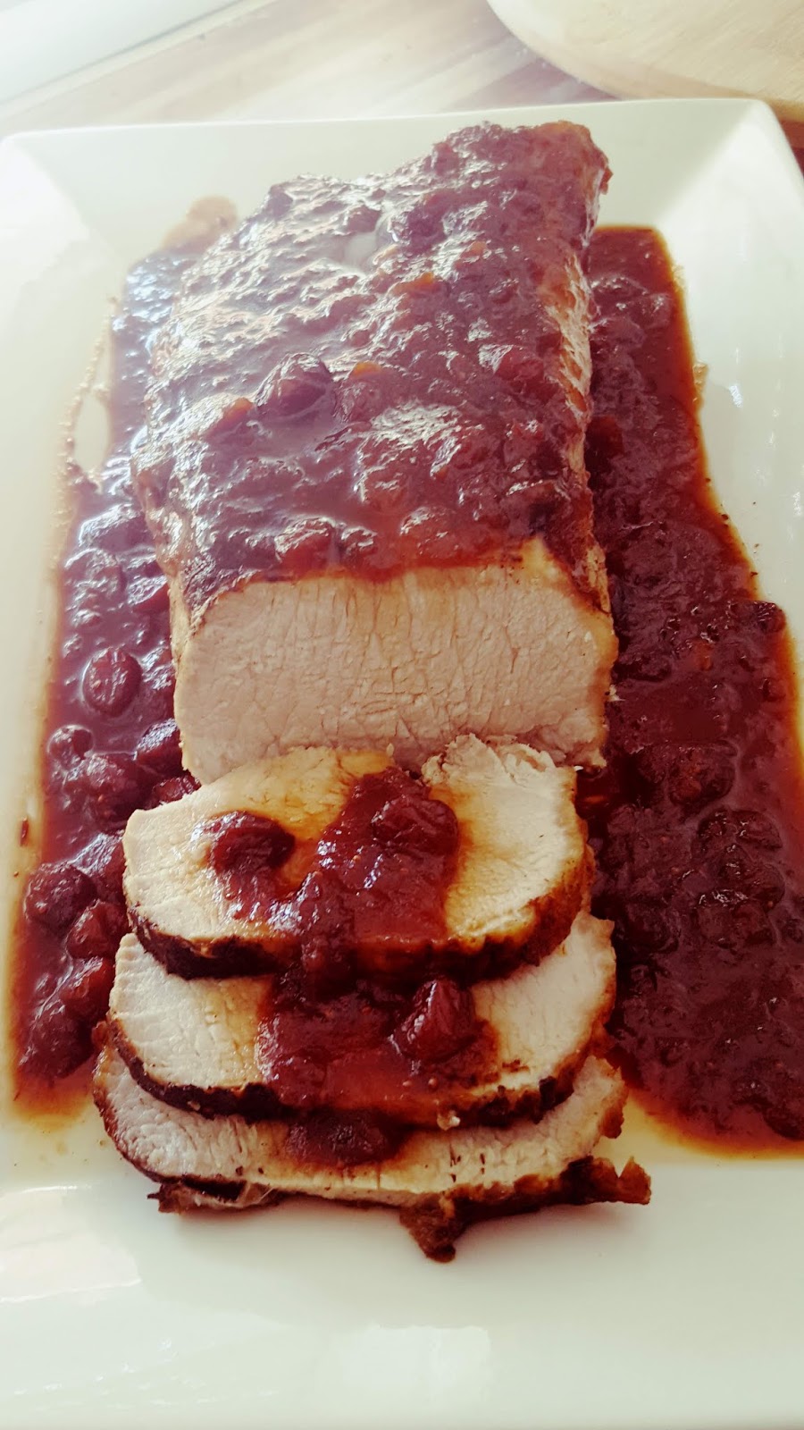Lomo de cerdo de cocción lenta con arándanos y naranja slow cooker La cocina de ile