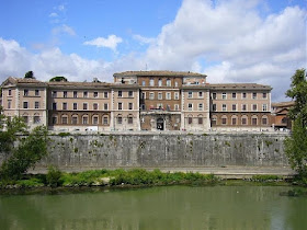 The former Santo Spirito Hospital, now a convention centre,  is situated on the banks of the Tiber close to the Vatican