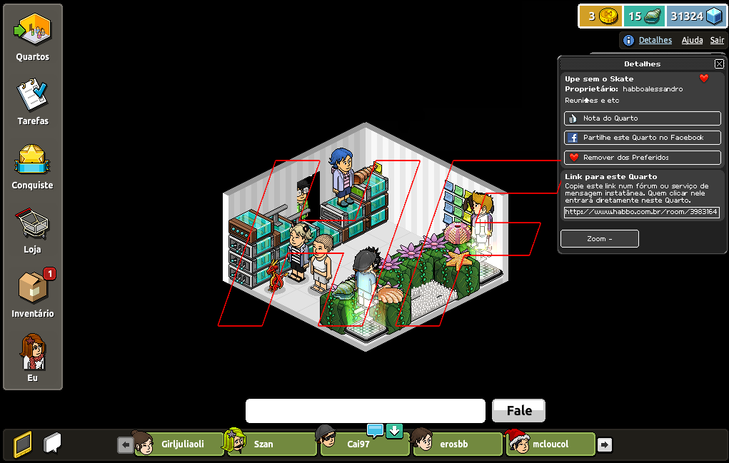 Habbo Fãs DESATIVADO Upando emblema de skate sem o skate