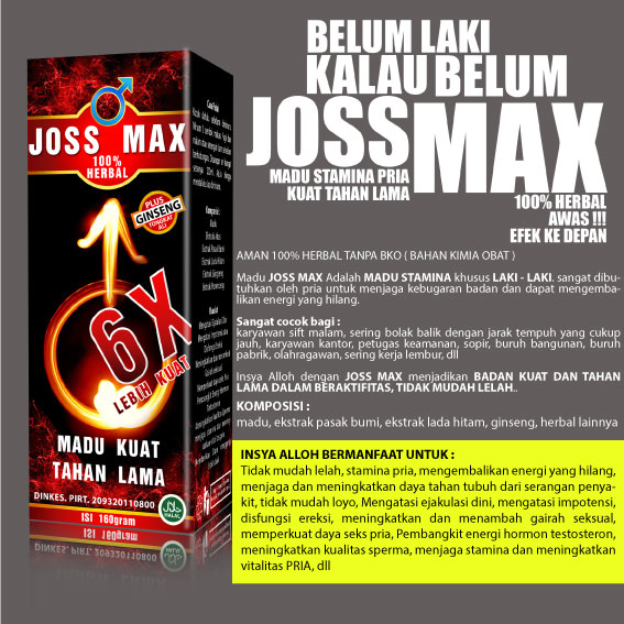 Madu Kuat Joss Max 08129347609