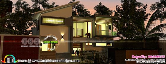 Modern house with in 4.5 cents by Sharchitects from Kerala