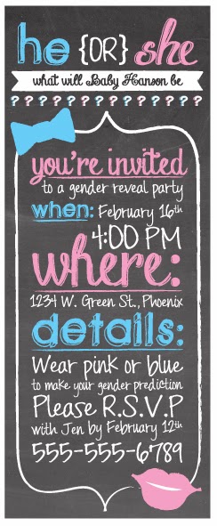 gender reveal invite