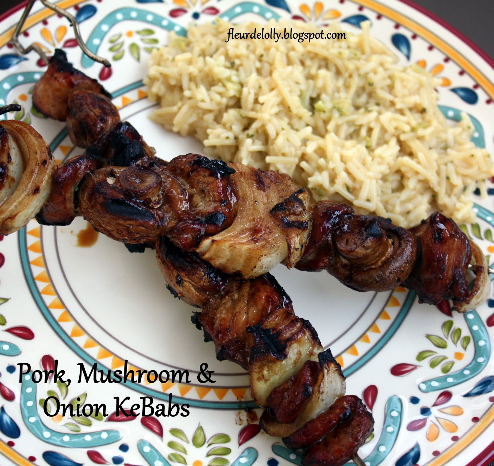 Fleur de Lolly Pork, Mushroom & Onion Kebabs