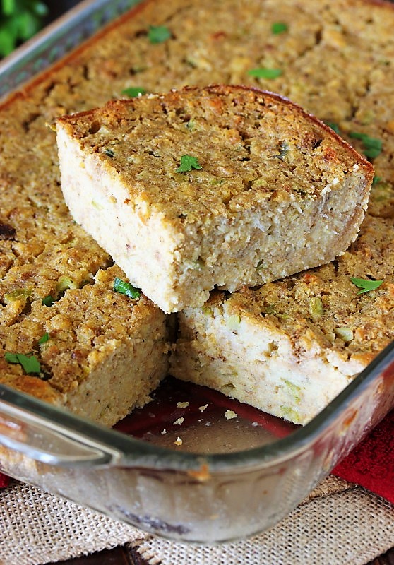 Traditional Southern Cornbread Dressing.