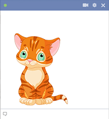 Cute orange cat icon
