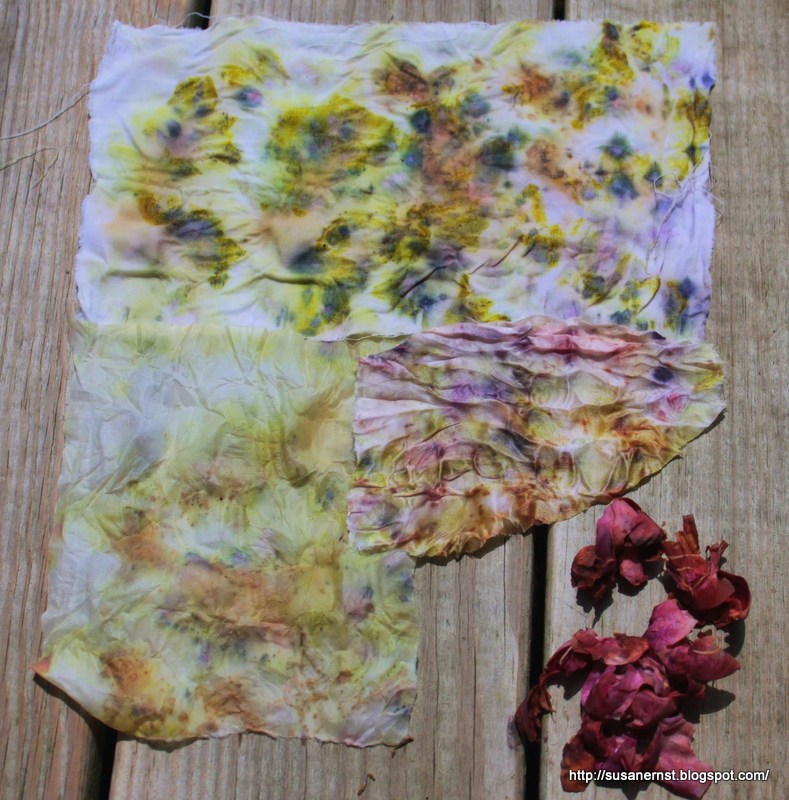 Honeysuckle Cottage and Wisteria Studio Rhododendron Flowers EcoPrint