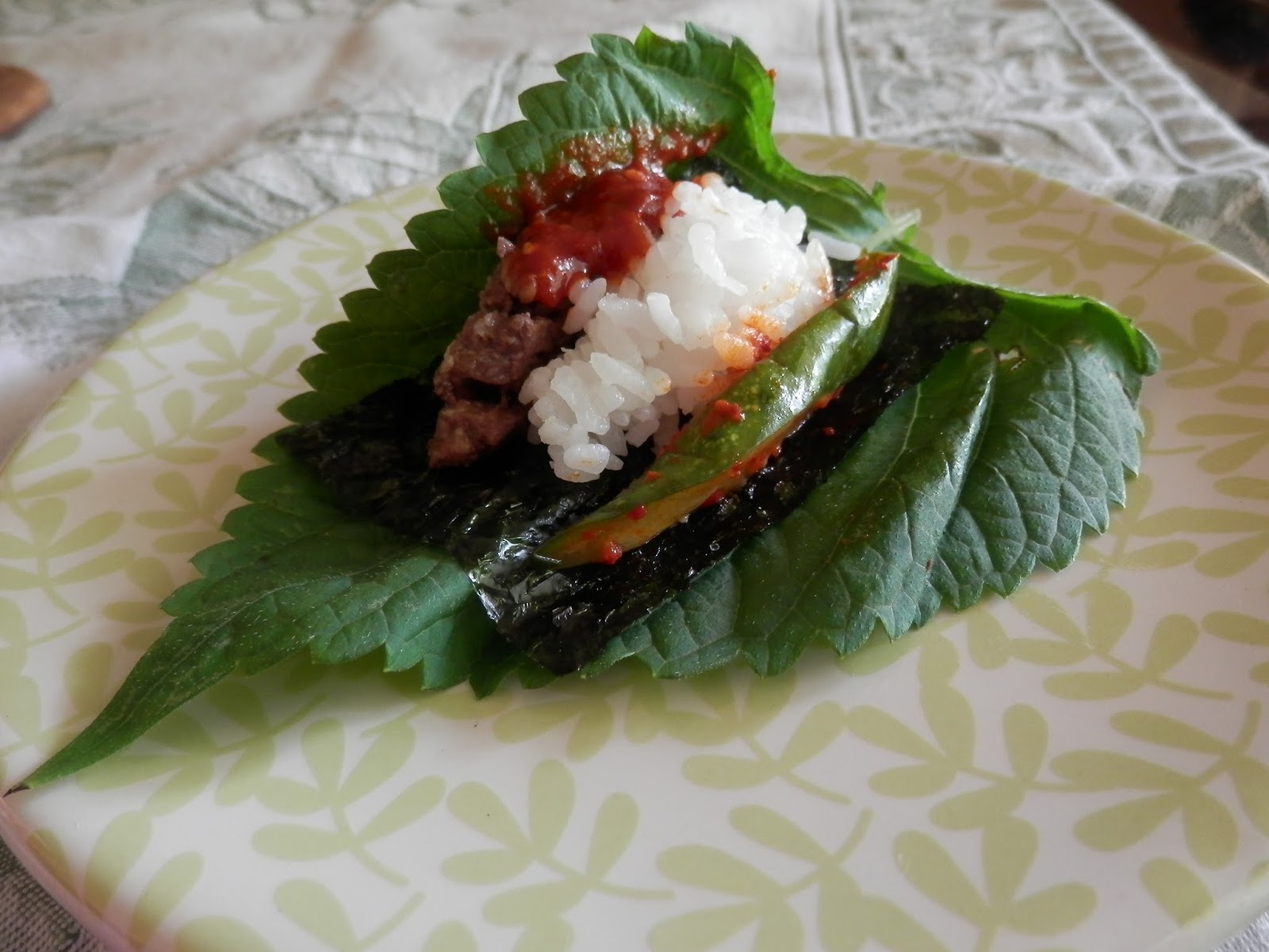 Dosanko in the South Korean BBQ Wrap with Leftovers