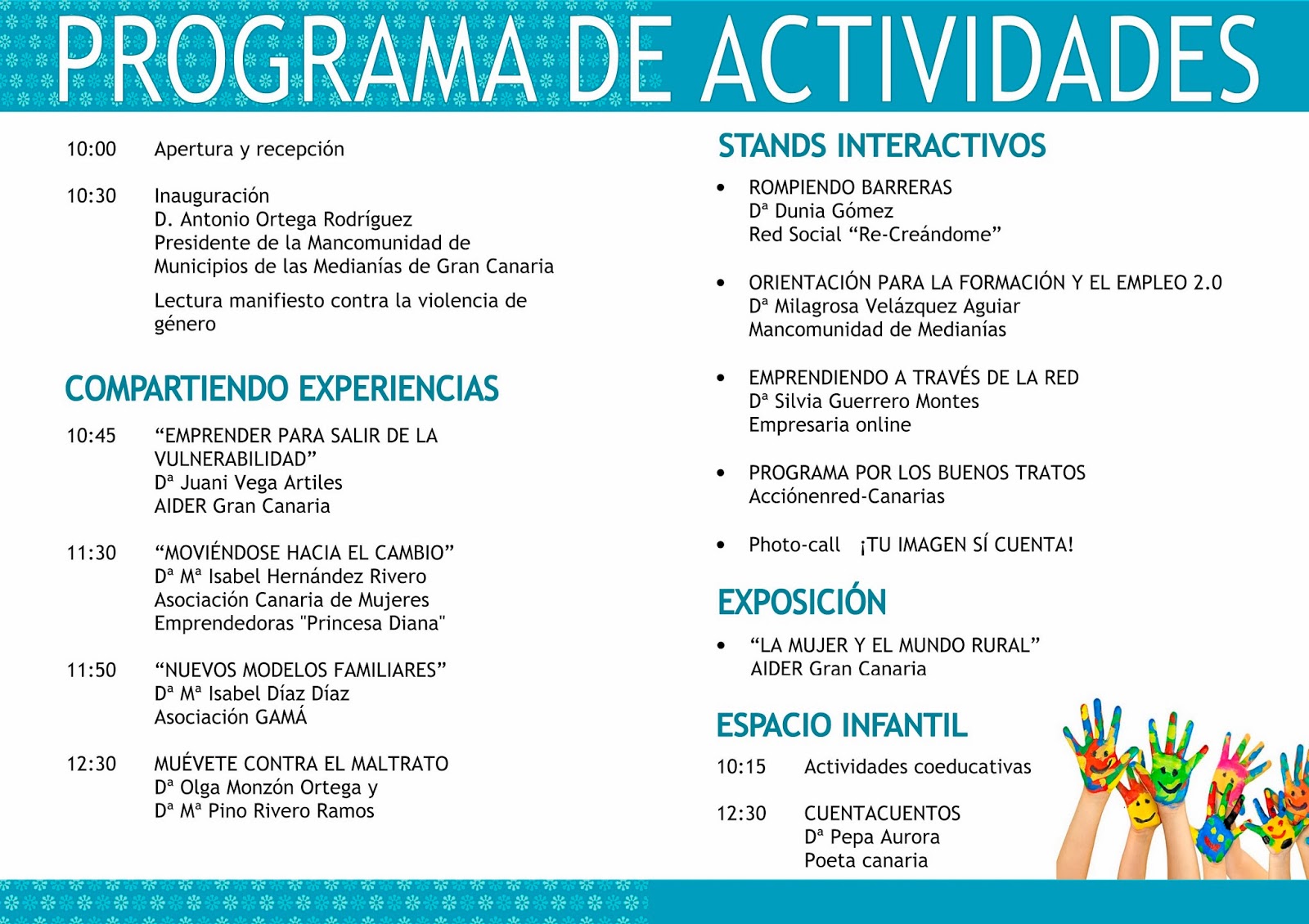 tejedadigital.es: Programa de actividades del "I Encuentro Comarcal