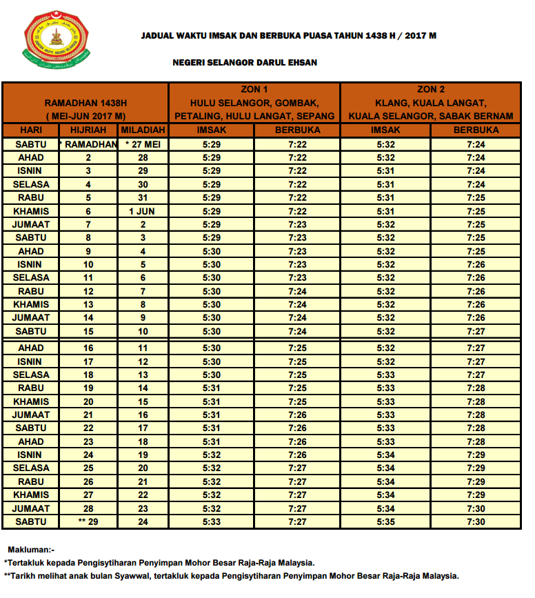 JADUAL WAKTU SOLAT SELANGOR 2013 PDF