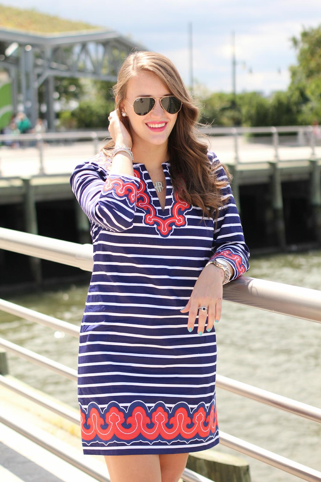 Vineyard Vines Border Print Tunic Dress Connecticut Fashion and