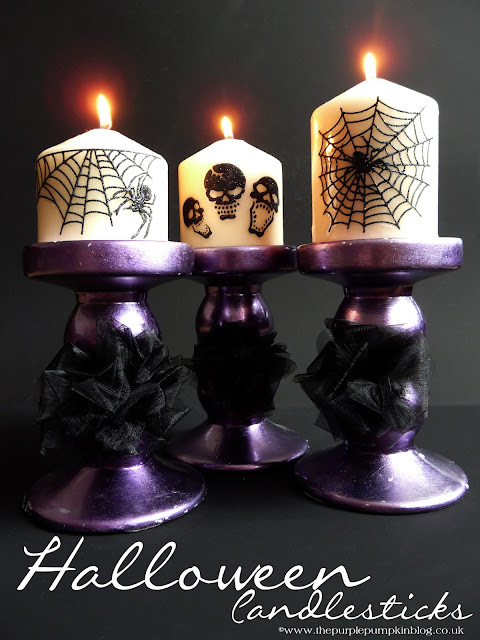 Halloween Candlesticks | The Purple Pumpkin Blog