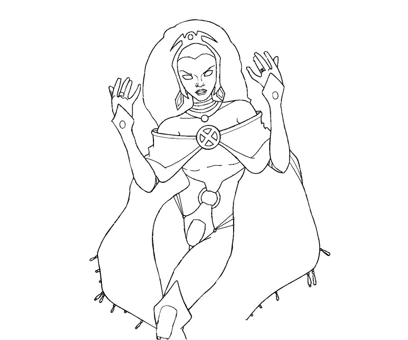 x men coloring pages of storms - photo #6