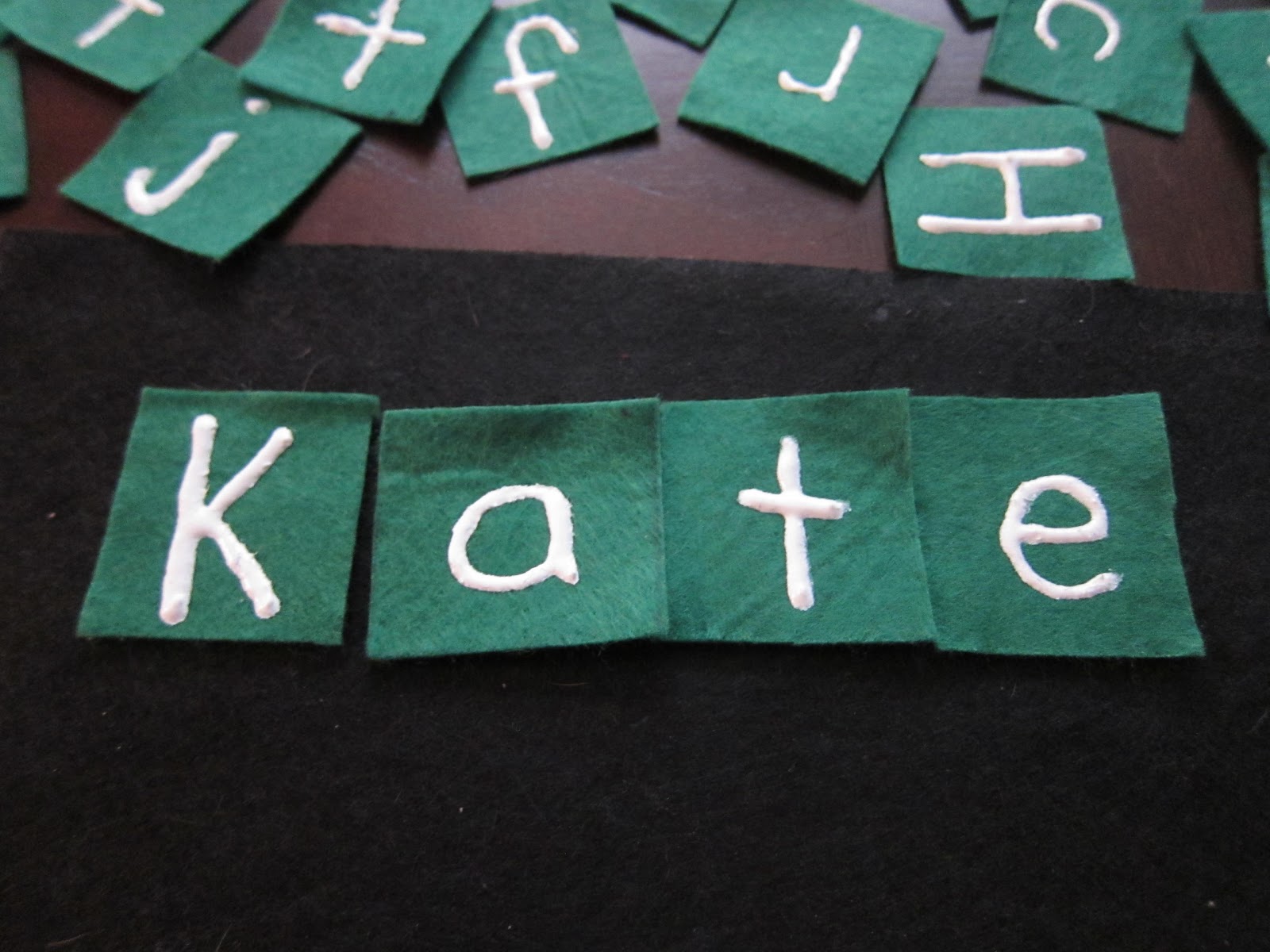 Kate's Kindergarten: Felt Letter Tiles