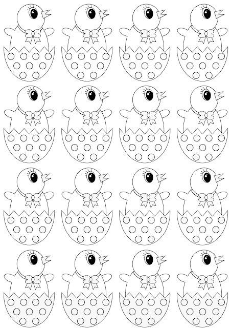 free easter chick colouring printable