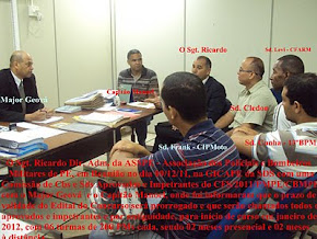 O Sgt. Ricardo em reunião com os aprovados e impetrantes do CFS/2011/PMPE/CBMPE NA GICAPE