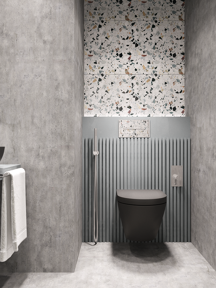 Impressive Terrazzo And Concrete Bathroom Design My Paradissi