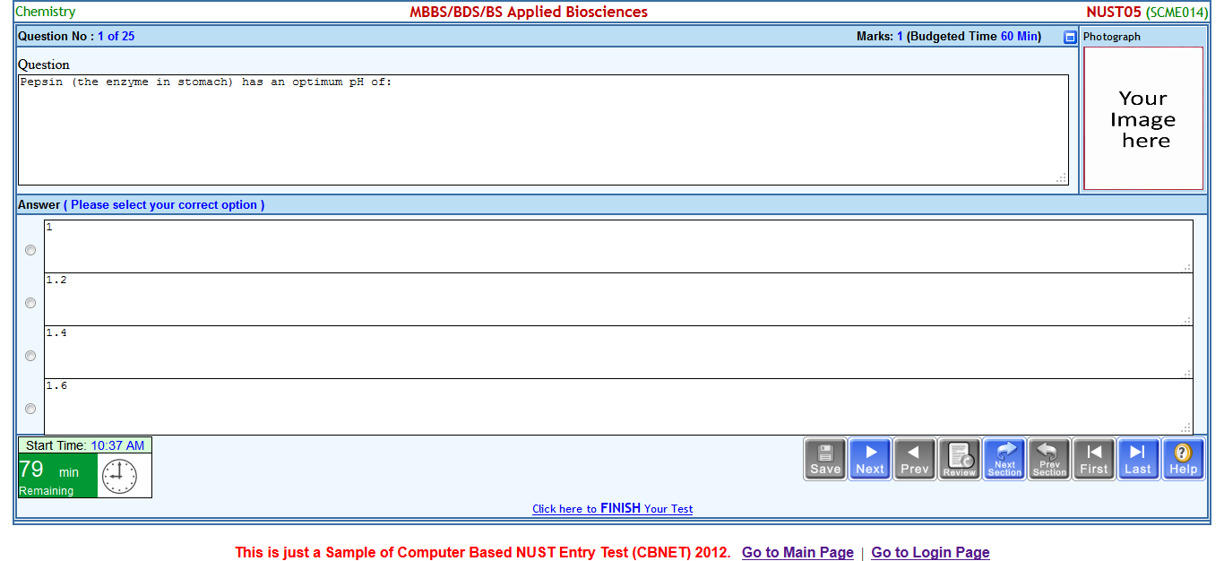 How to do computer based NUST Entry Test Medical Entry Test Guide