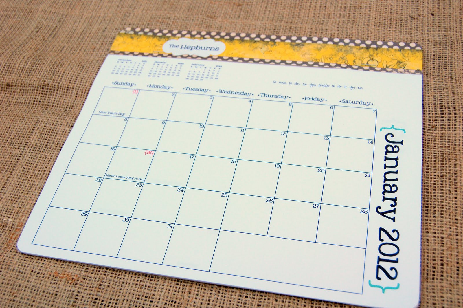 MAAY Products: Desk / Wall Calendars