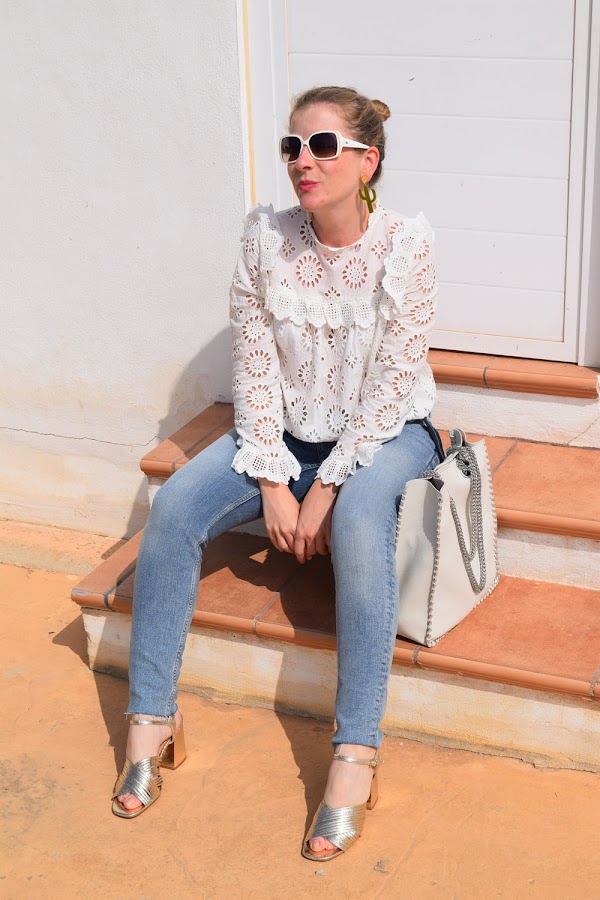 Blazer blanca primavera