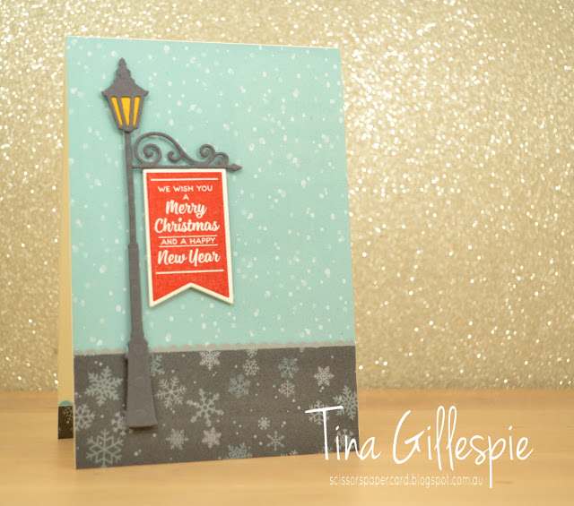 scissorspapercard, Stampin' Up!, Brightly Lit, Christmas Lamppost Thinlits, Christmas Around The World
