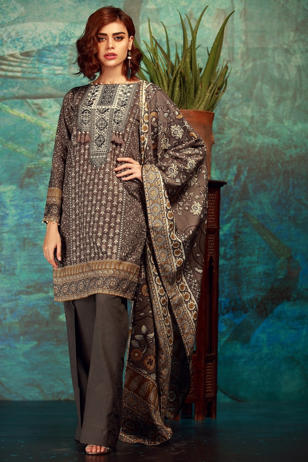 Khaadi Unstitched 3 Piece Mid Summer Collection 2017 B17514-GREY with ...