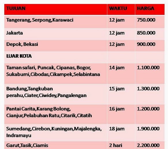 Rental Mobil Isuzu Elf Harga Sewa Mobil Isuzu Elf Jakarta