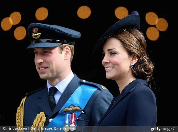 Prince William, Duke of Cambridge and Catherine, Duchess of Cambridge leave St Paul's Cathedral after a Service of Commemoration for troops who were stationed in Afghanistan